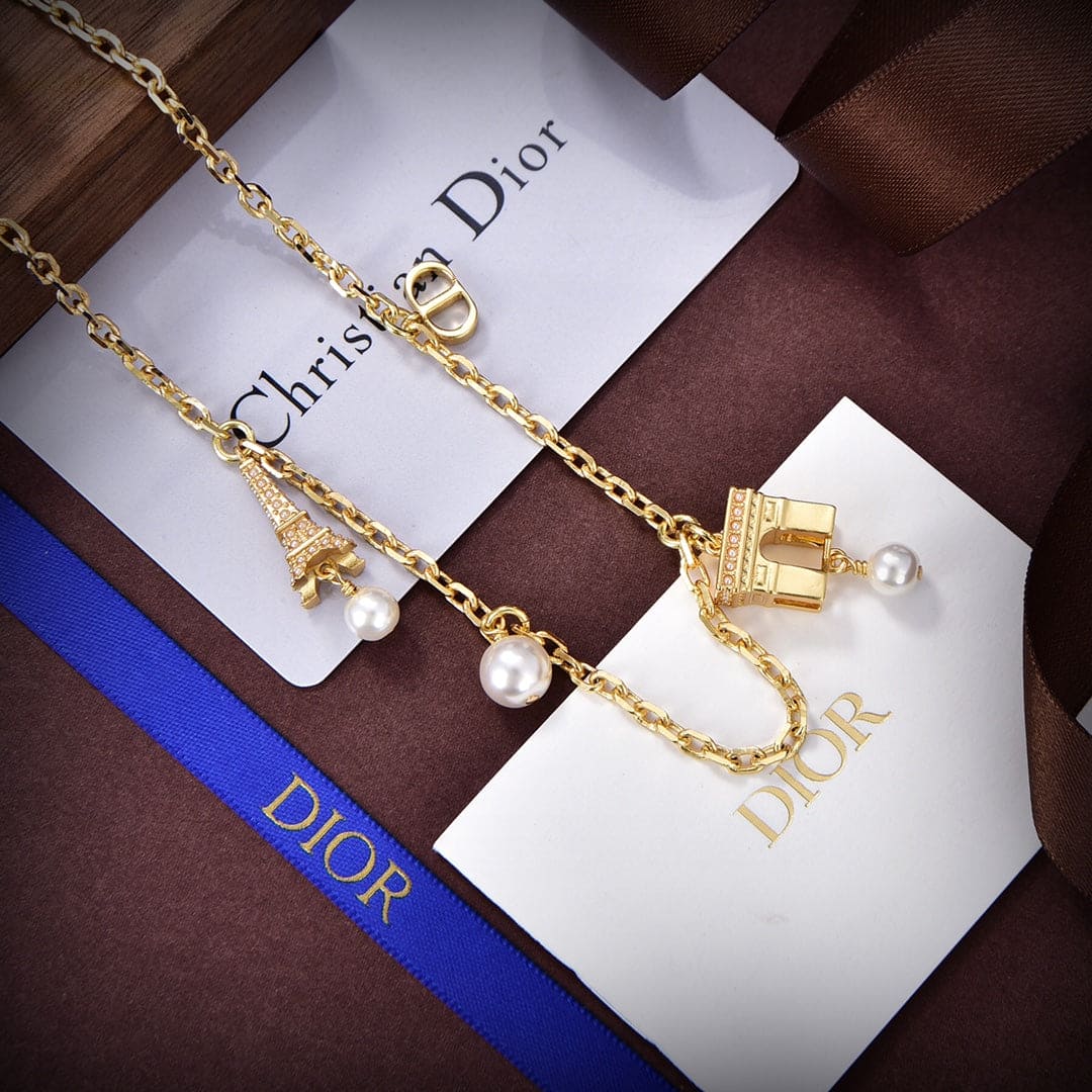 Dior Plan De Paris 18K Gold Necklace