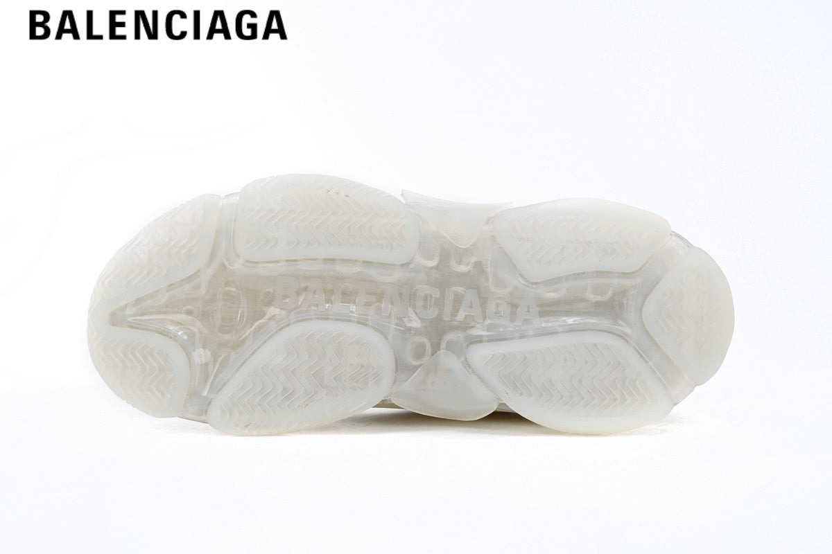 Balenciaga Triple S men's shoes women sneakers ¡ª White, Clear Sole