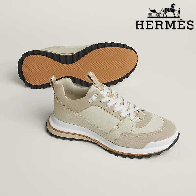 Herm¨¨s Beige Suede Hiking Sneakers