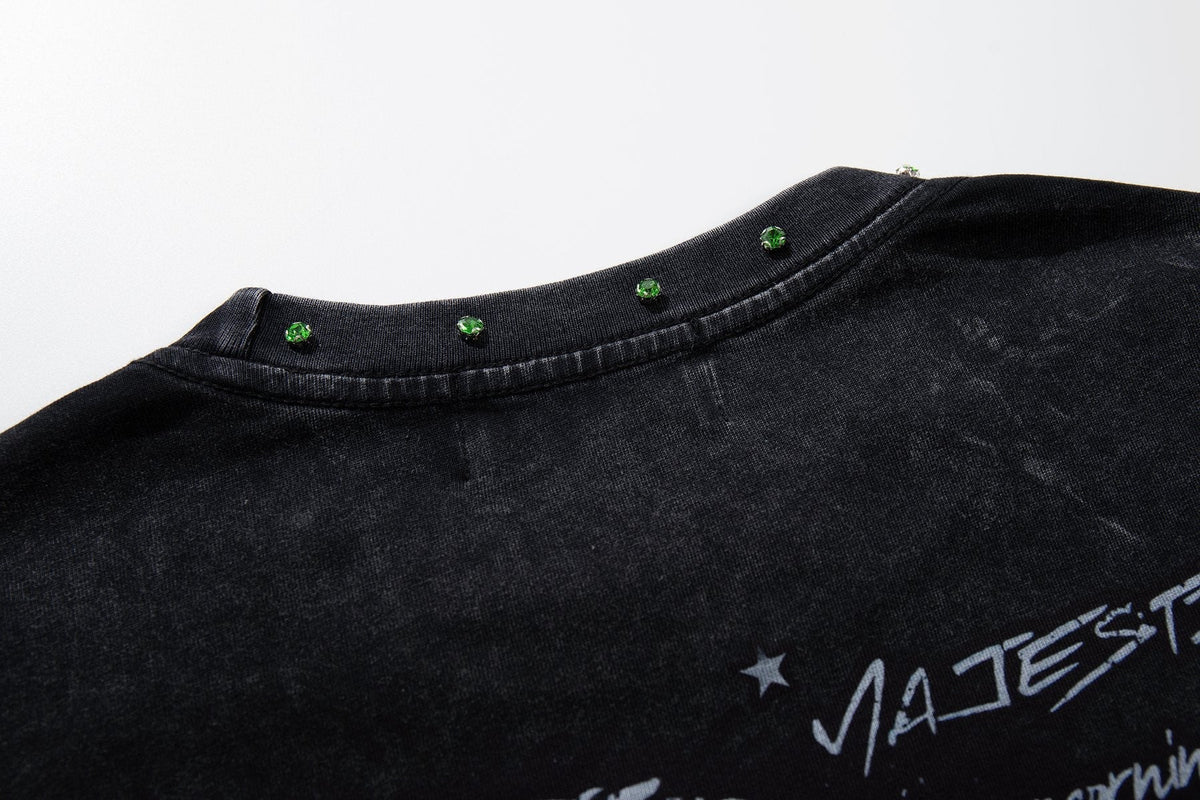 MAJESTIK New York Skull Graphic Sleeveless T-Shirt ¡ª detail