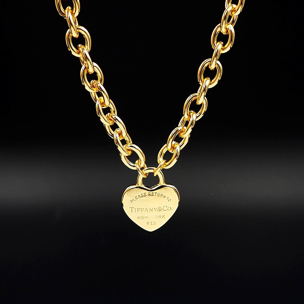 Tiffany Tag Chain 18K Gold Necklace