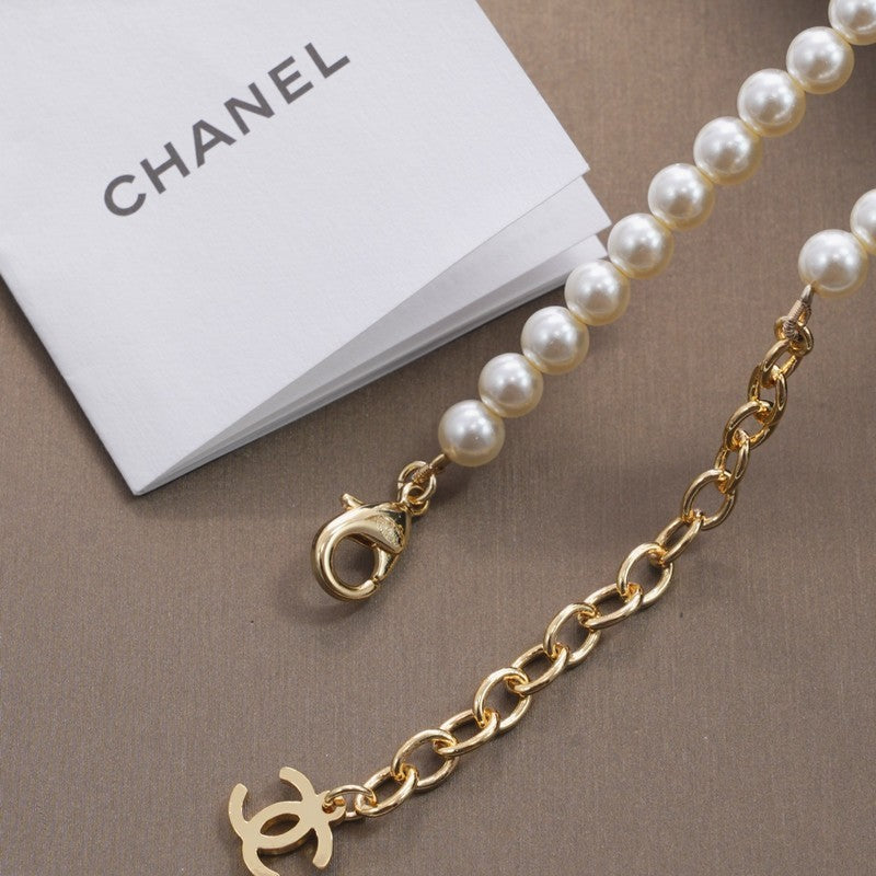 Chanel 26C Crystal Long 18K Gold Necklace