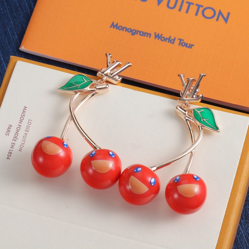 Louis Vuitton Fruit 18K Gold Earrings