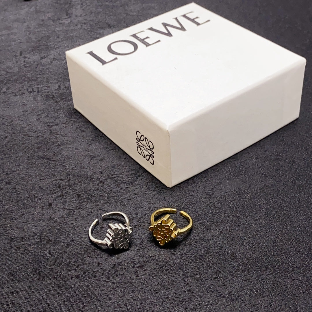 LOEWE Anagram Single Anagram 18K Gold Ring