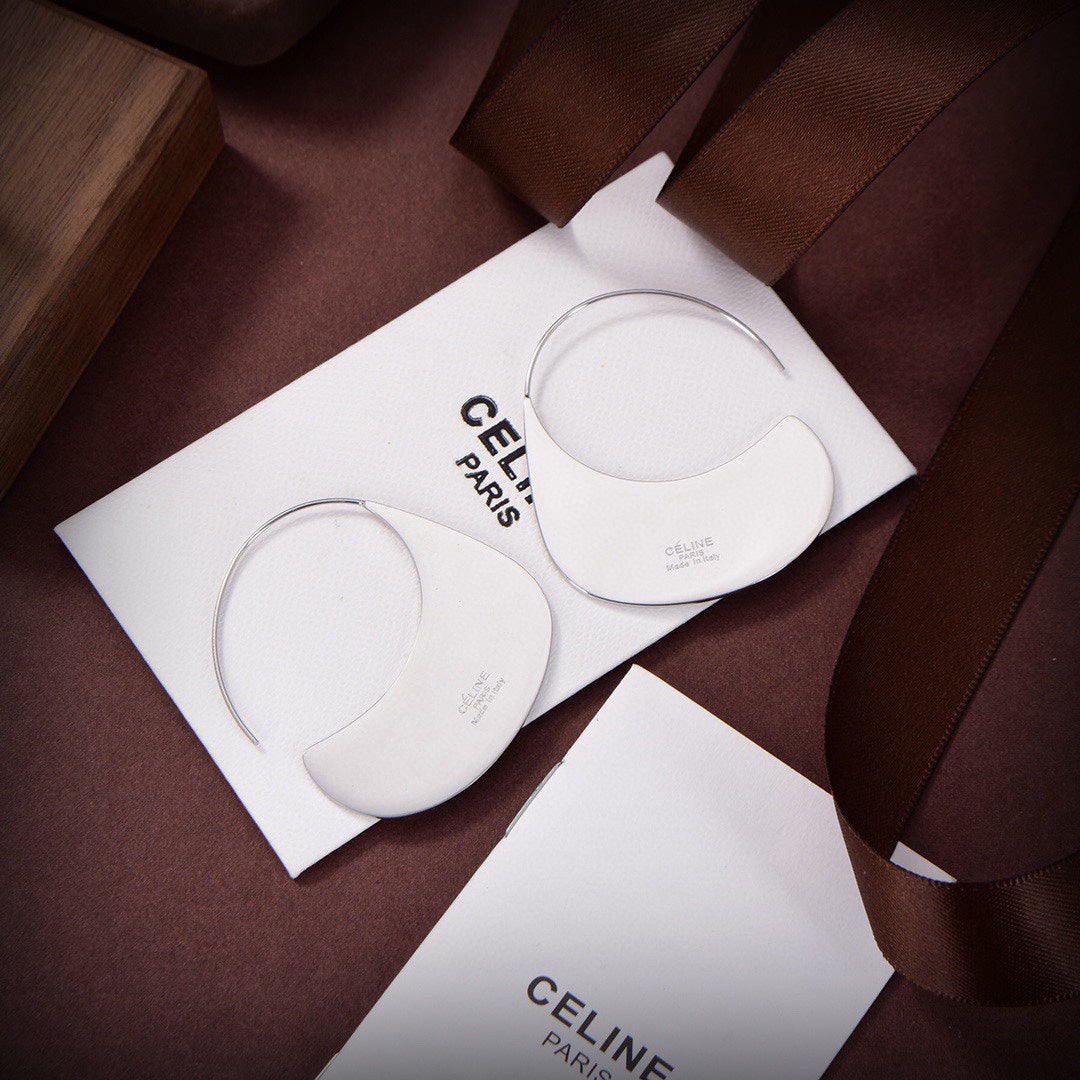 Celine Bag Pendant 18K Gold Earrings