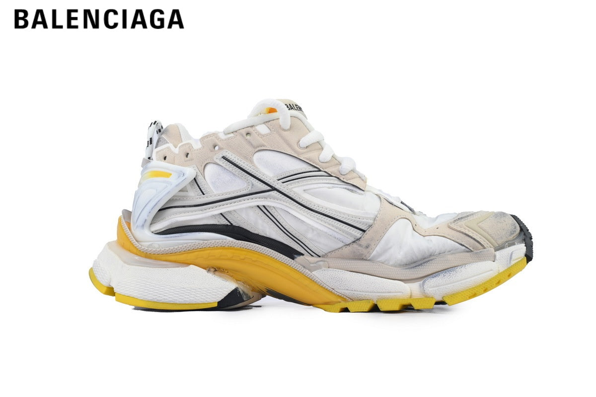Balenciaga Runner men's shoes  women sneakers ¡ª White / Beige / Yellow