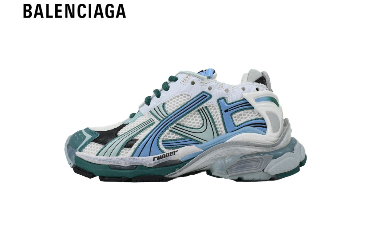 Balenciaga Runner Sneaker ¡ª White Mesh, Grey & Black Synthetic Overlays