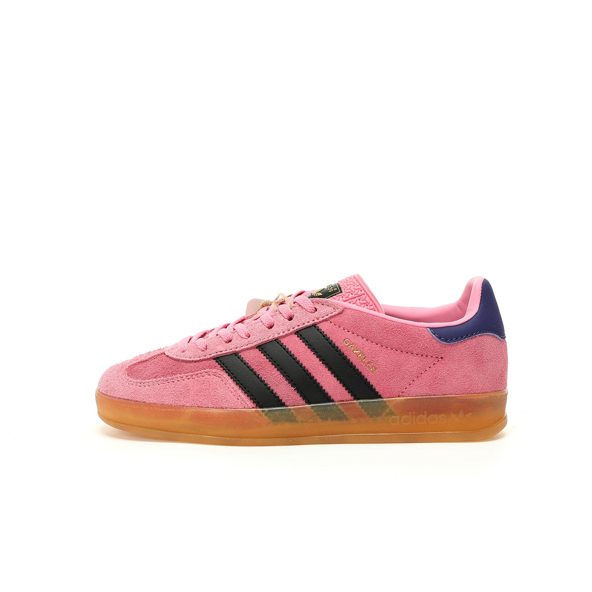 Adidas Originals Gazelle Indoor ¨C Pink / Black / Purple Gum Suede Low-Top Sneakers