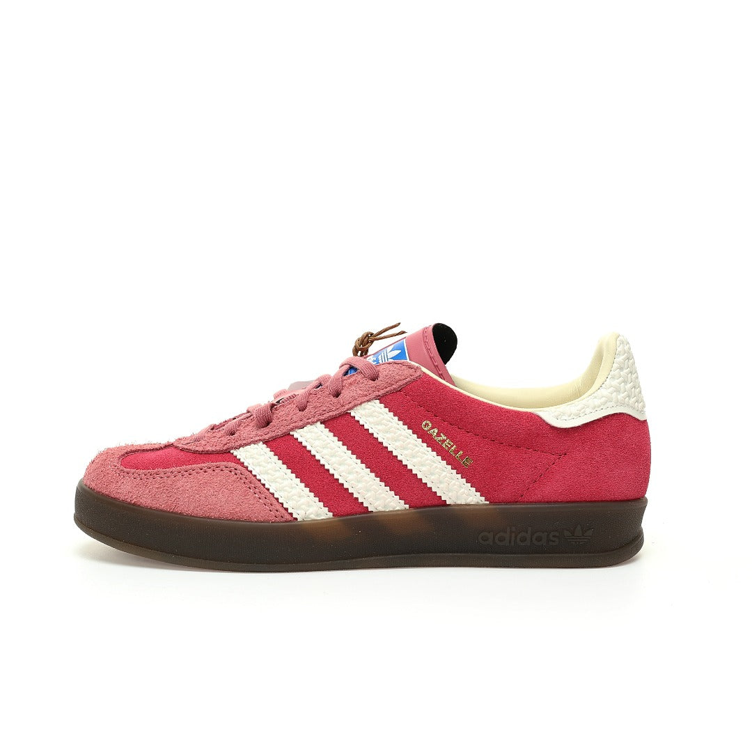 Adidas Originals Gazelle Indoor ¨C Red / Pink / White Dark Gum Suede Low-Top Sneakers