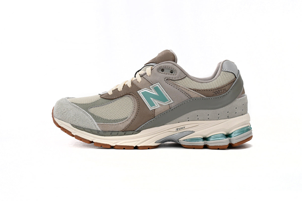 New Balance 2002R Women's & Men's Grey & Teal Retro Gum Sole Sneakers