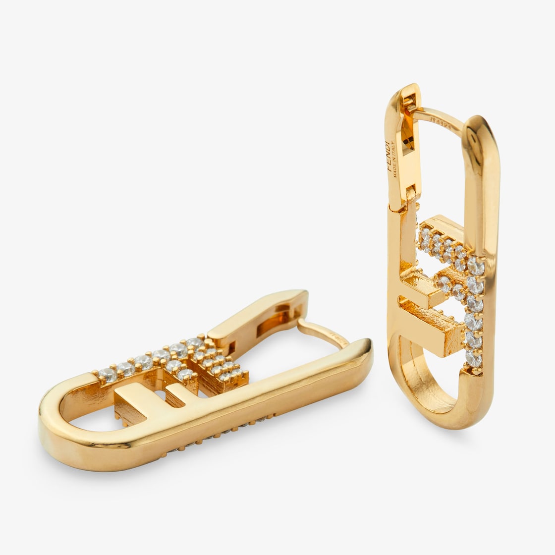Fendi OLock 18K Gold Earrings