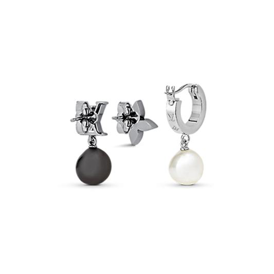 Louis Vuitton Monogram Pearls 18K Gold Earrings