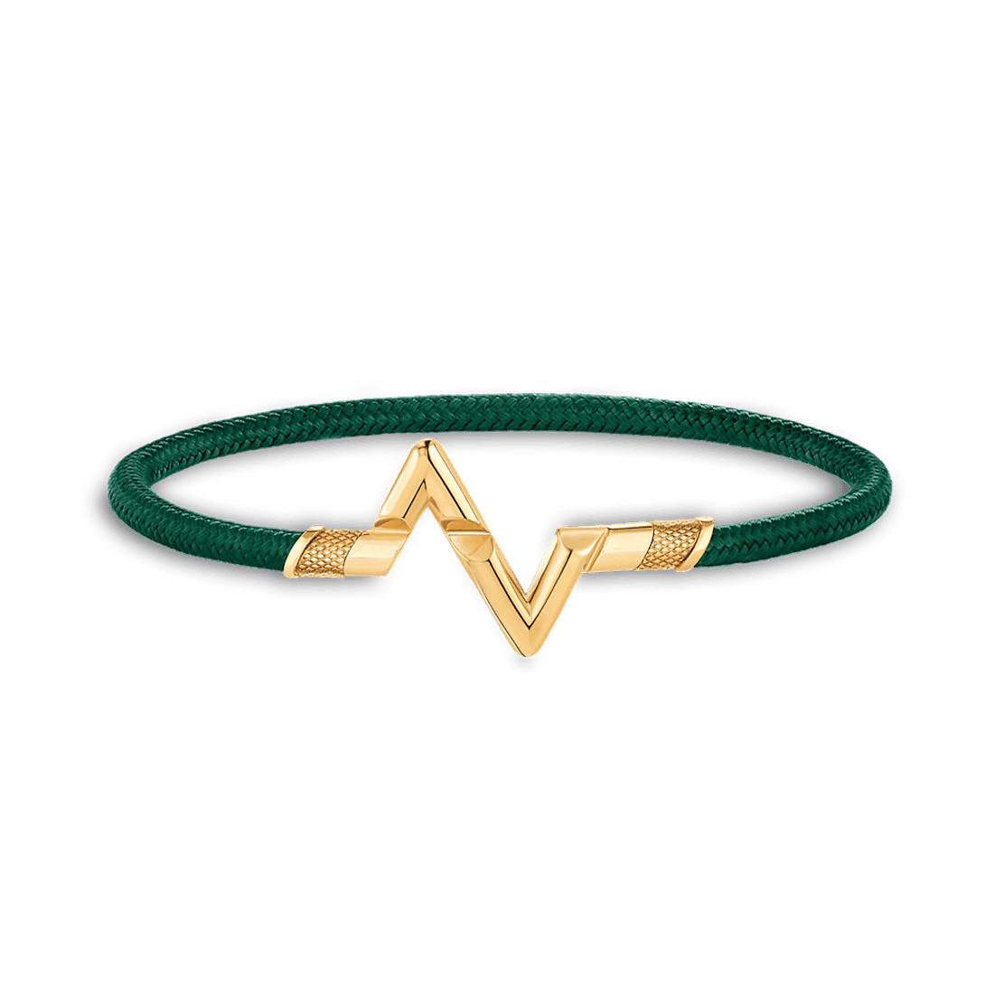 Louis Vuitton Volt Upside Down Play Green 18K Gold Bracelet