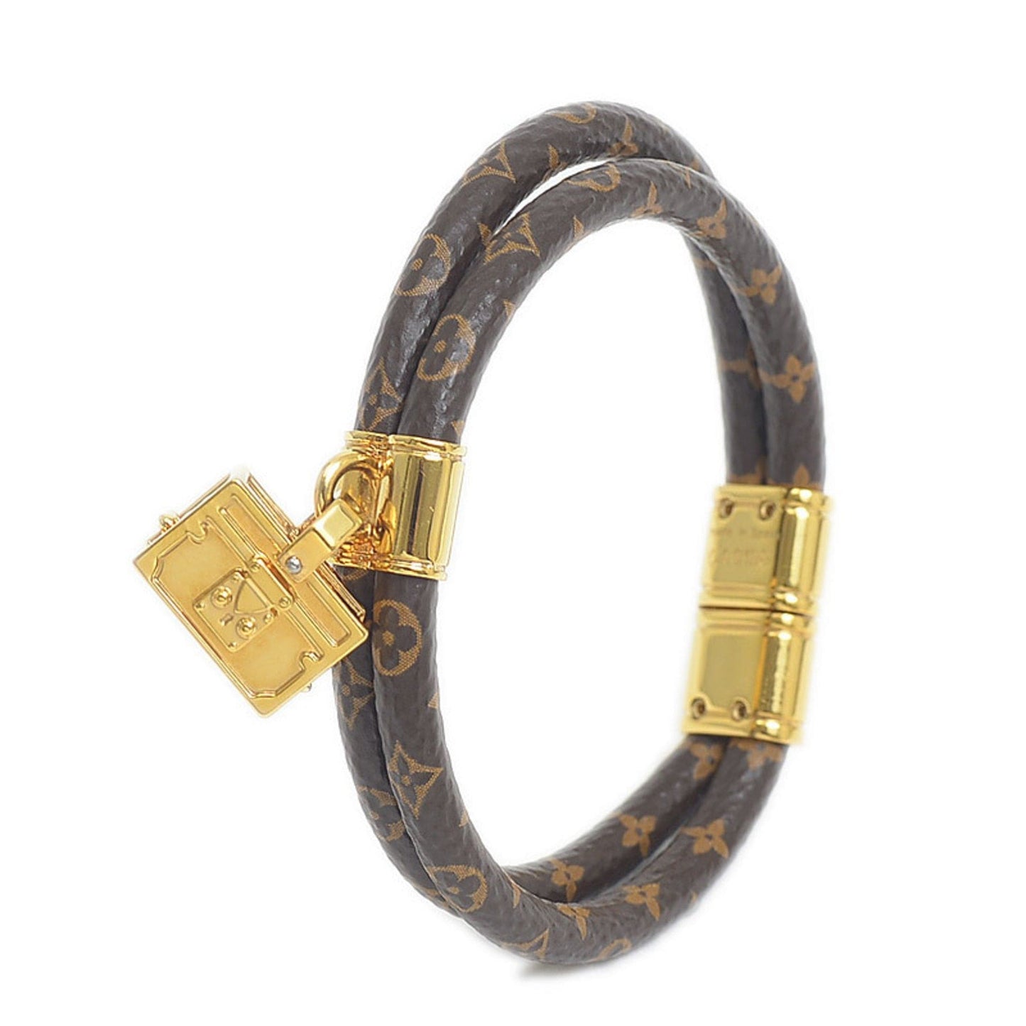 Louis Vuitton Brassie Quipu It Twice Trunk Motif 18K Gold Bracelet