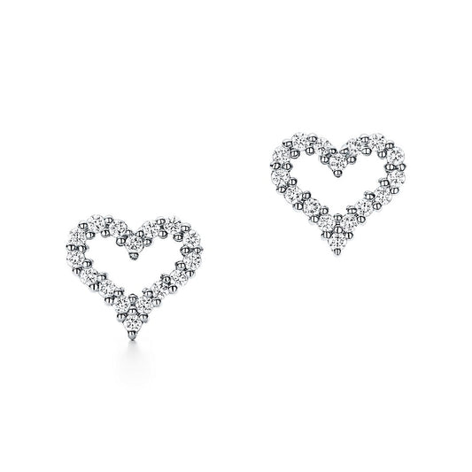 Tiffany Heart Diamonds 18K Gold Earrings
