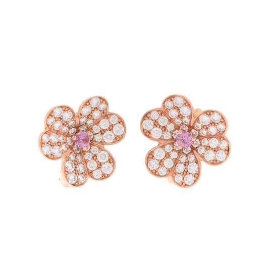Frivole Pink Sapphire 18K Gold Earrings