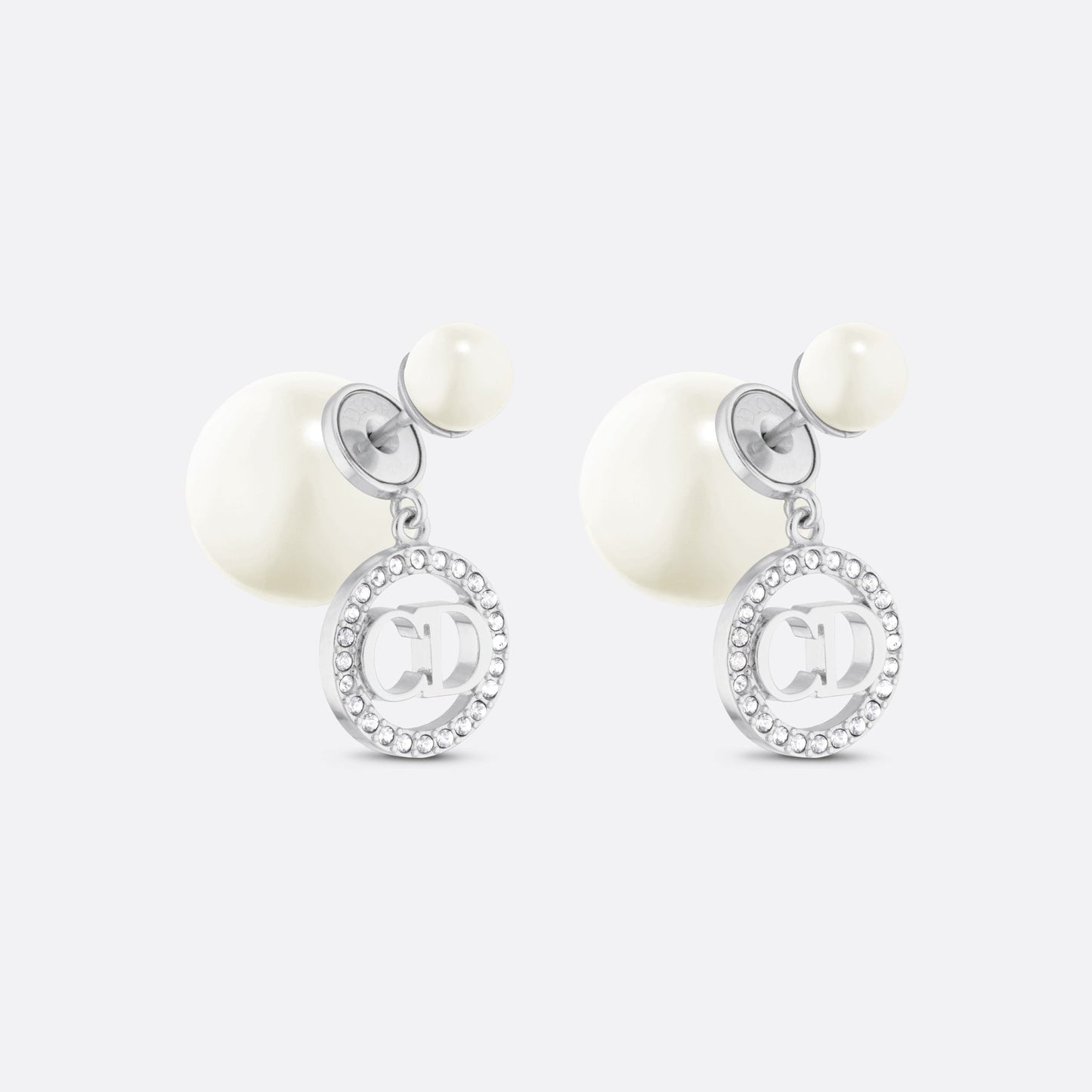 Dior Tribales White Resin Pearls 18K Gold Earrings