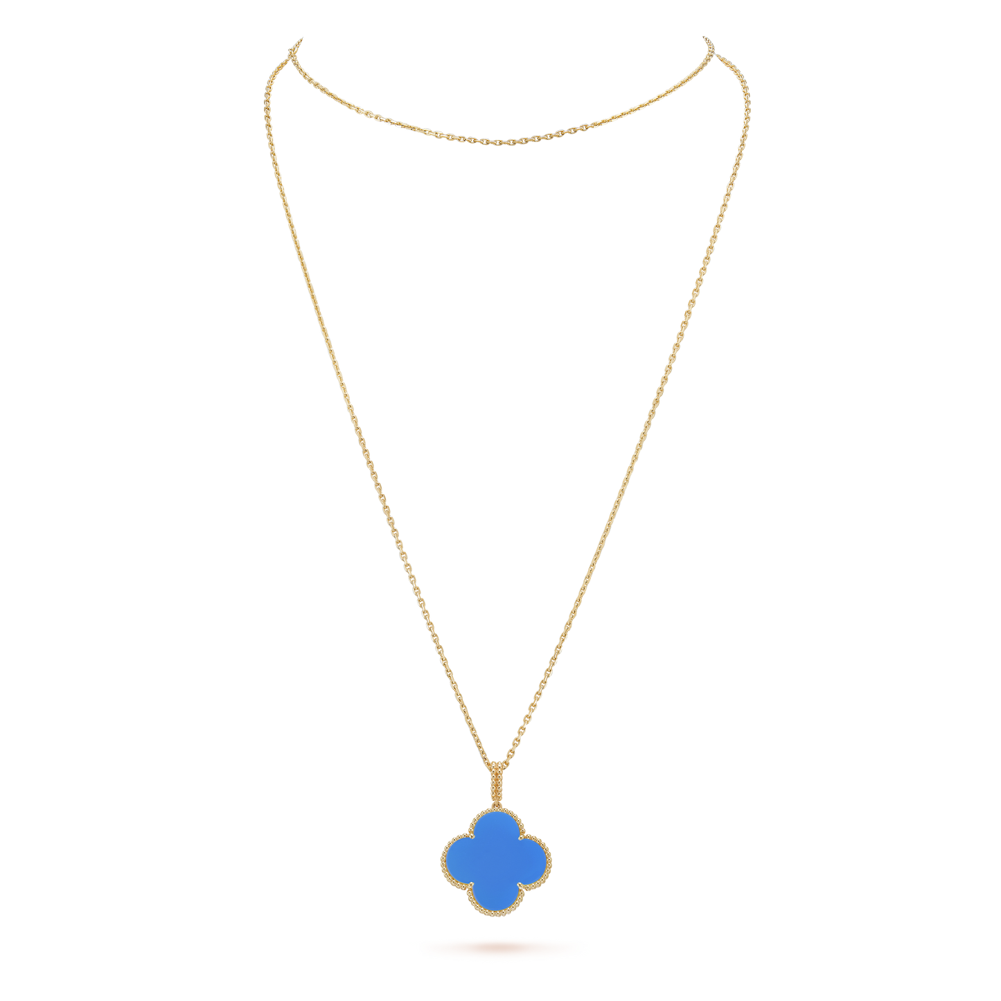 Magic Alhambra Agate Clover 18K Gold Necklace