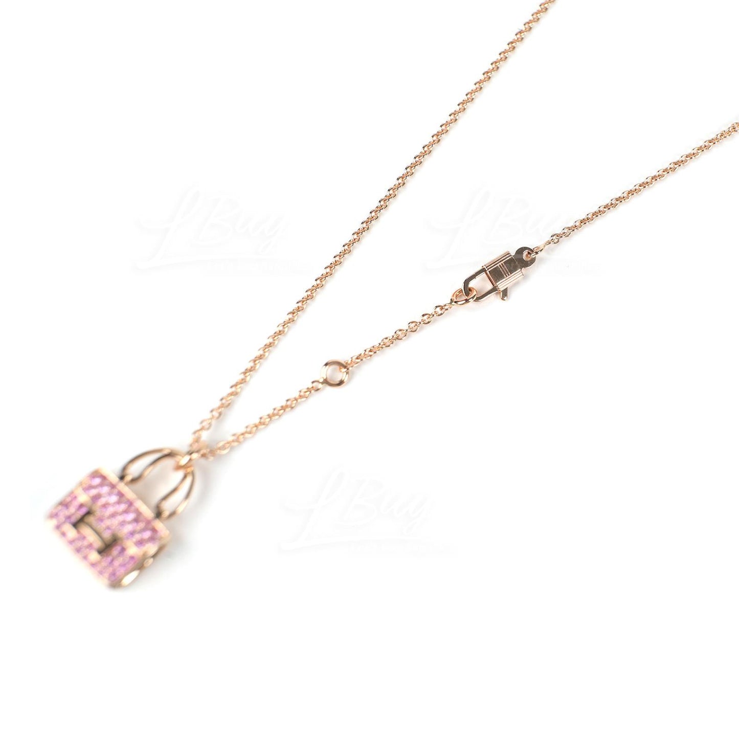 Amulettes Constance Pink Diamonds Pendant 18K Gold Necklace