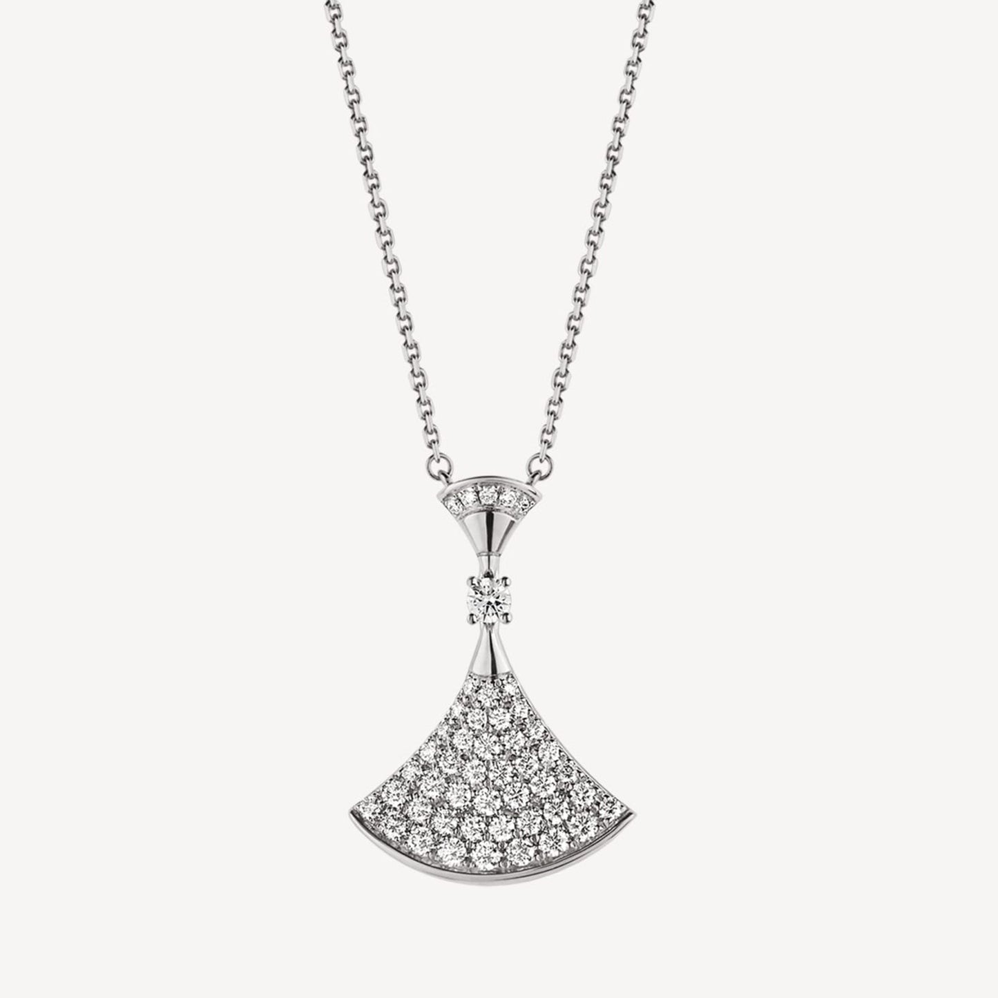 Bvlgari BVLGARI Dream Pave Diamond 18K Gold Necklace