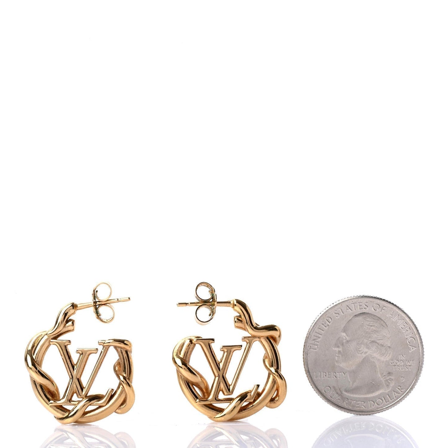 Louis Vuitton Garden Louise Hoop 18K Gold Earrings