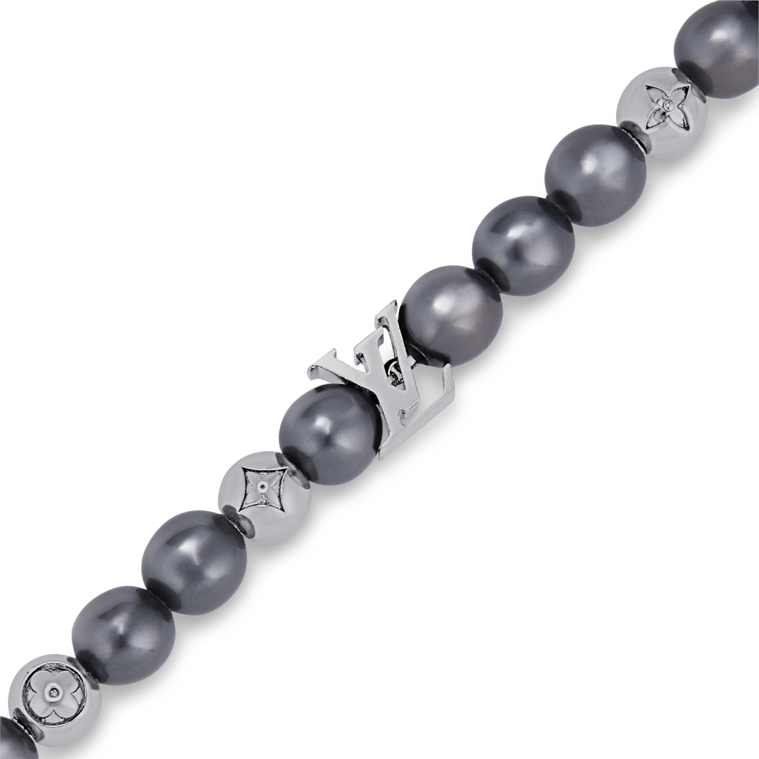 Louis Vuitton Monogram Pearls 18K Gold Bracelet
