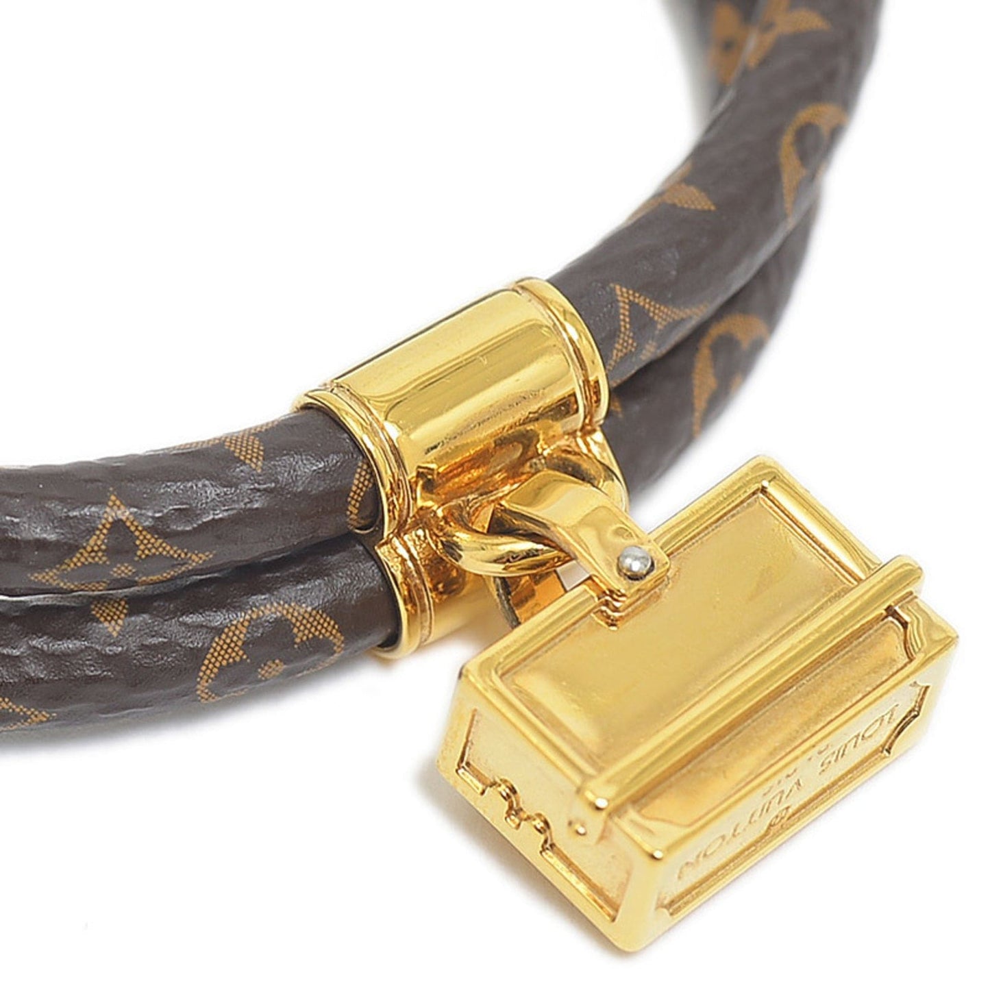 Louis Vuitton Brassie Quipu It Twice Trunk Motif 18K Gold Bracelet