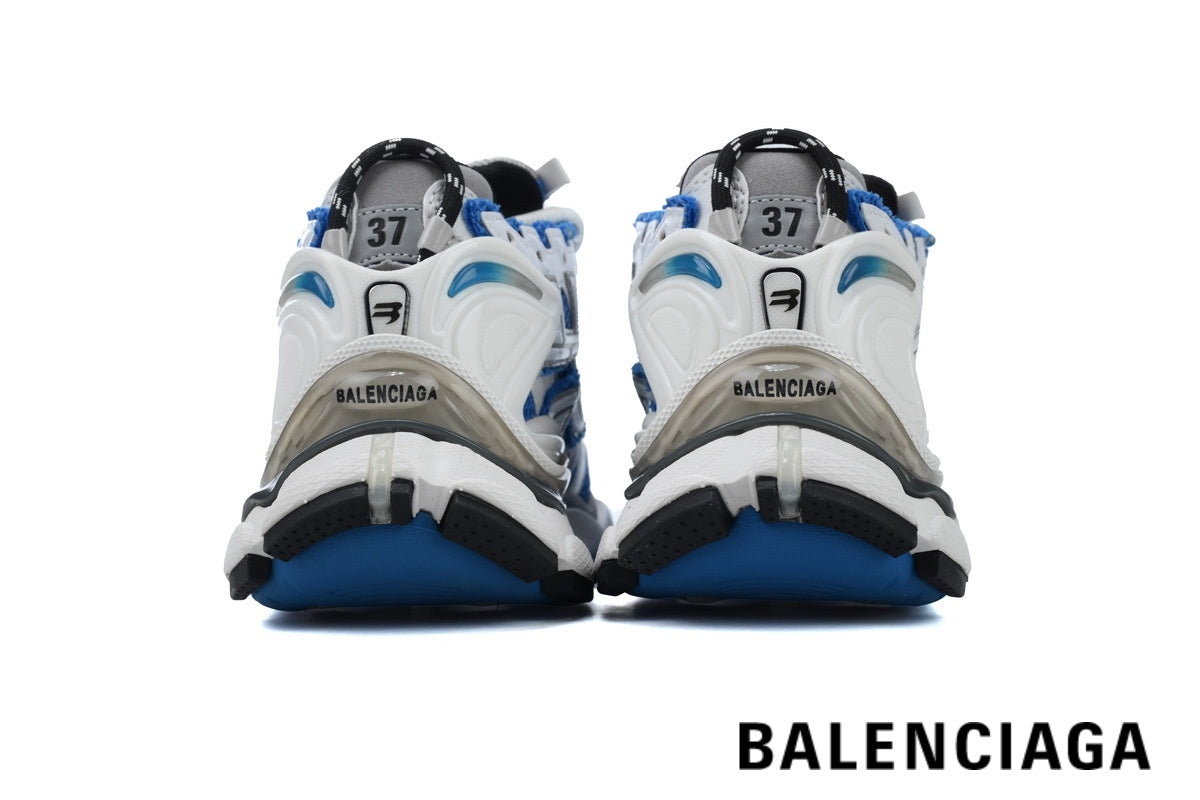 Balenciaga Runner men's shoes  women sneakers ¨C White & Blue