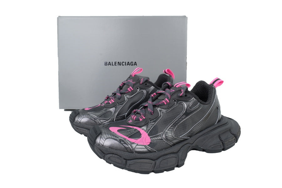 Balenciaga 3XL  men's shoes Track Sneaker ¨C Low-Top Chunky Sole  Black and pink