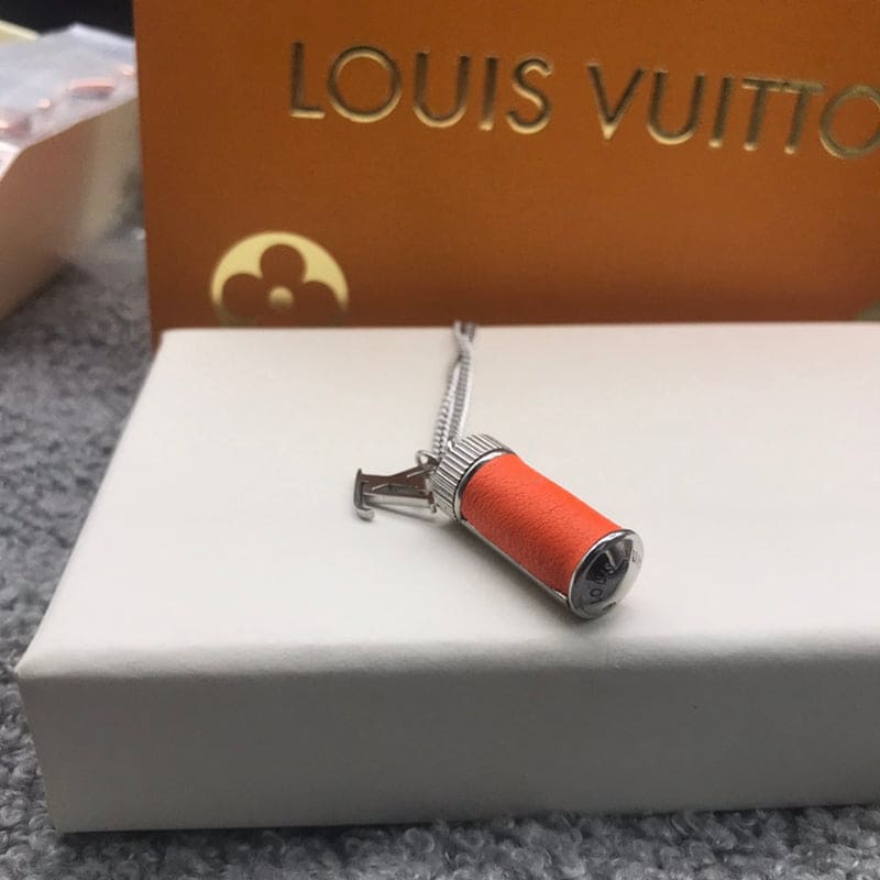 Louis Vuitton Orange Collier Fluo Charms Vintage 18K Gold Necklace