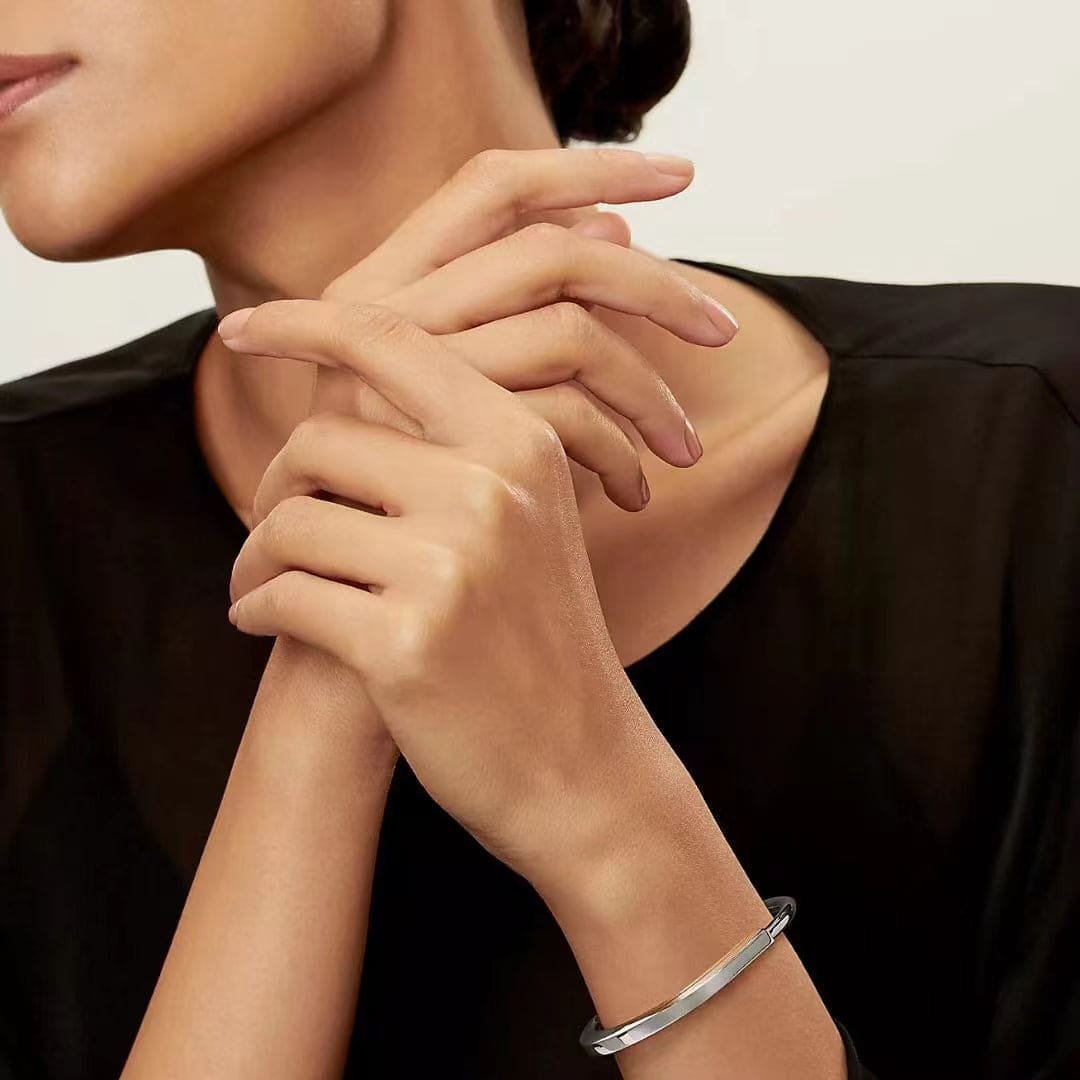 Tiffany Lock Bangle 18K Gold Bracelet