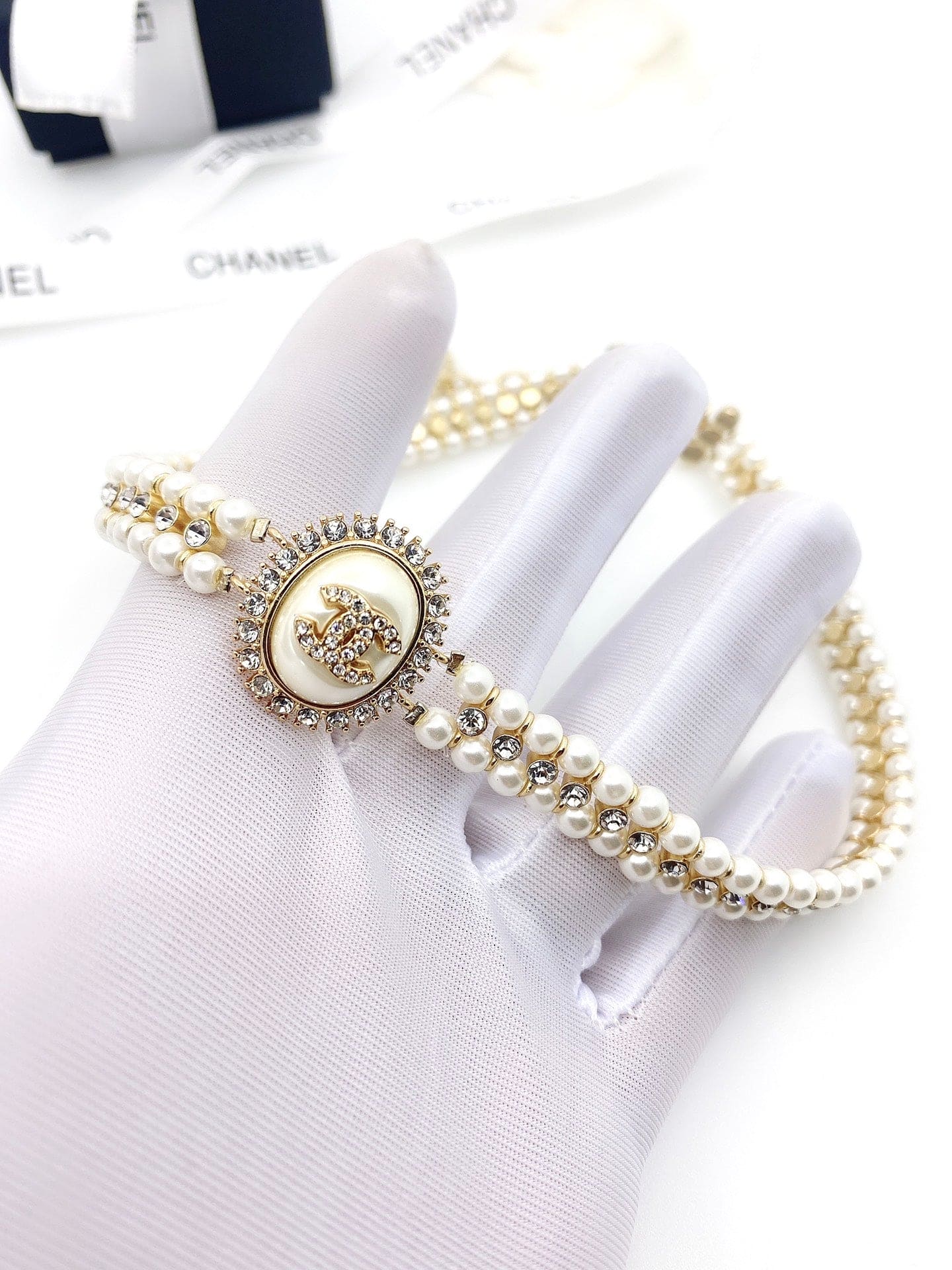 Chanel Pearl 18K Gold Necklace
