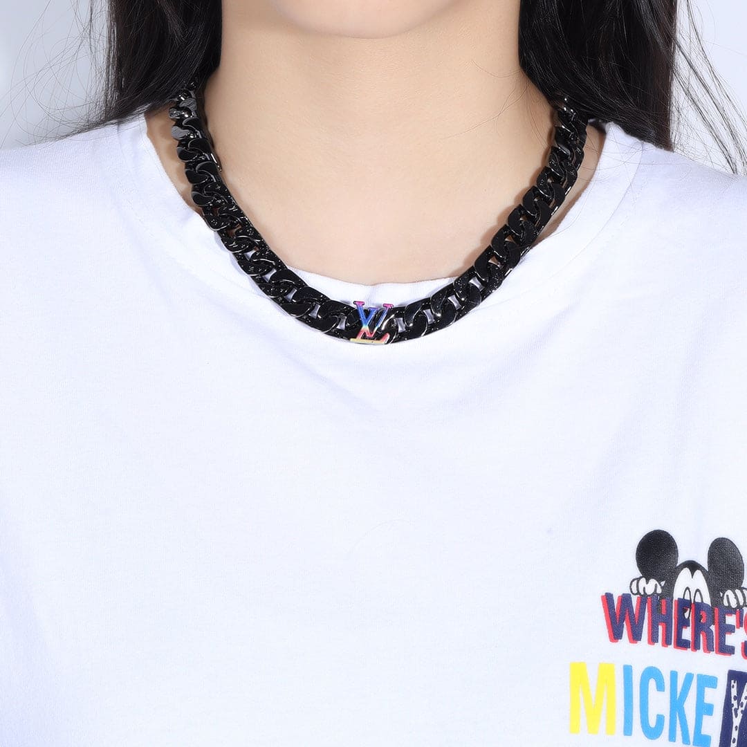 Louis Vuitton Rainbow Chain Link 18K Gold Necklace