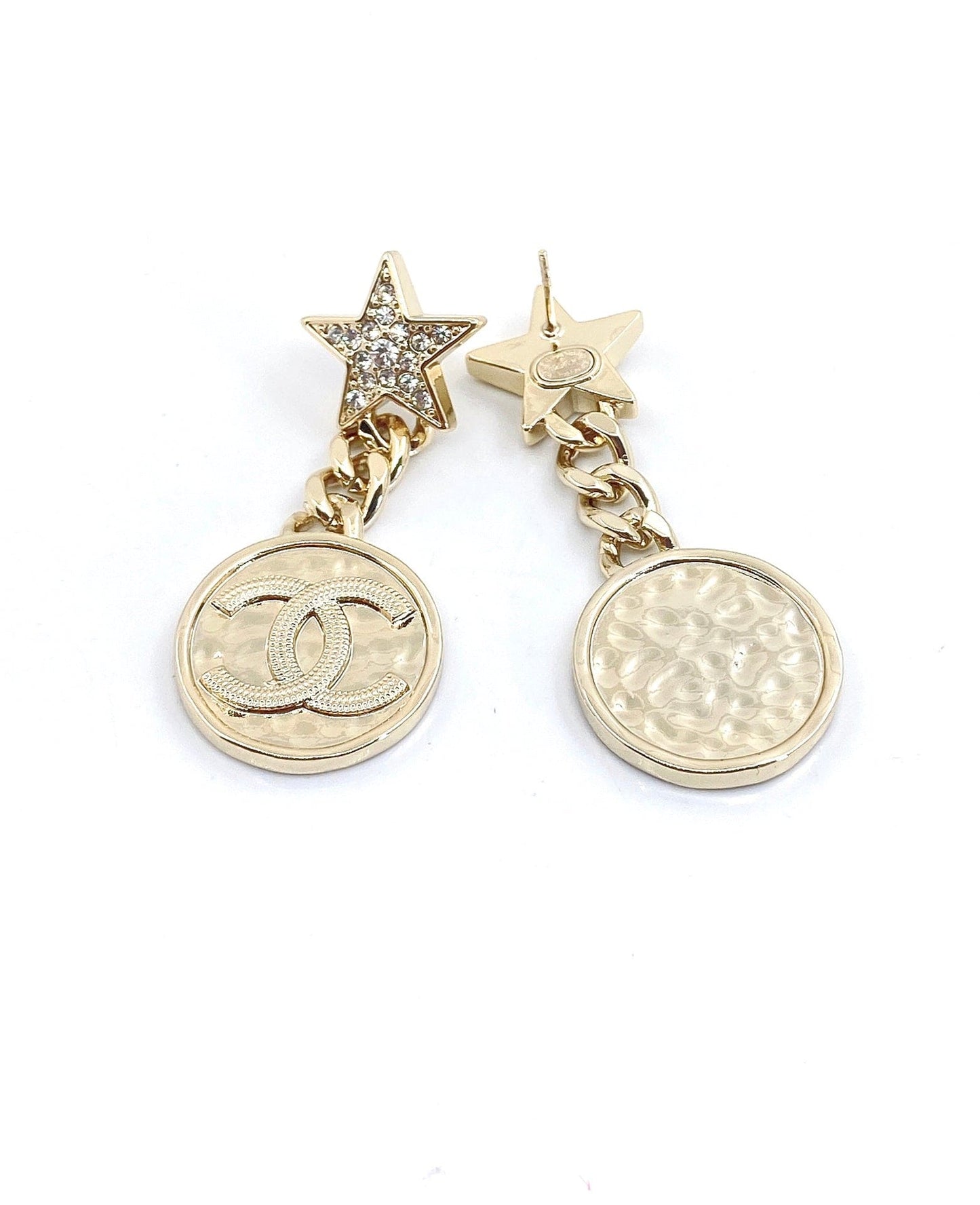 Chanel Star Vintage 18K Gold Earrings