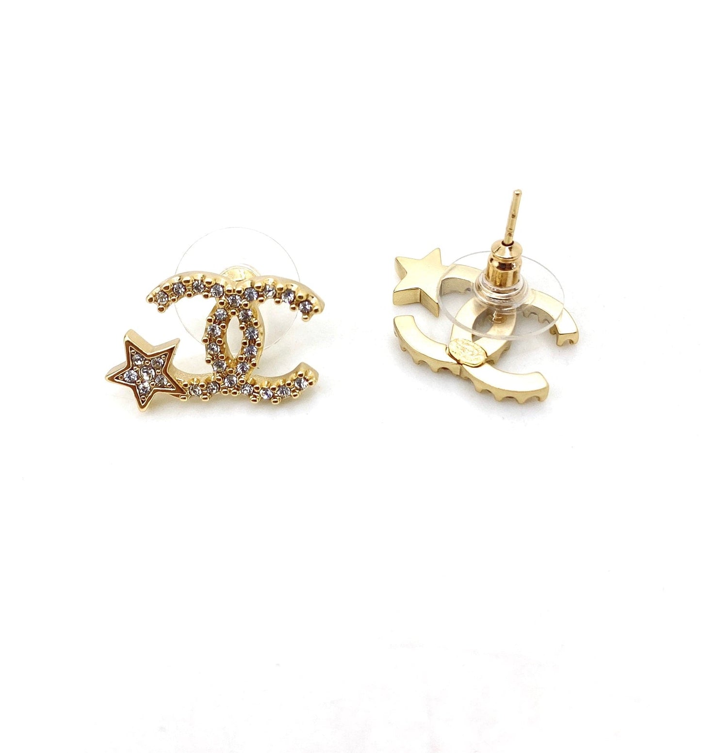 Chanel Star 18K Gold Earrings