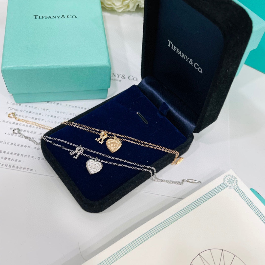 Tiffany Heart Tag Key 18K Gold Bracelet