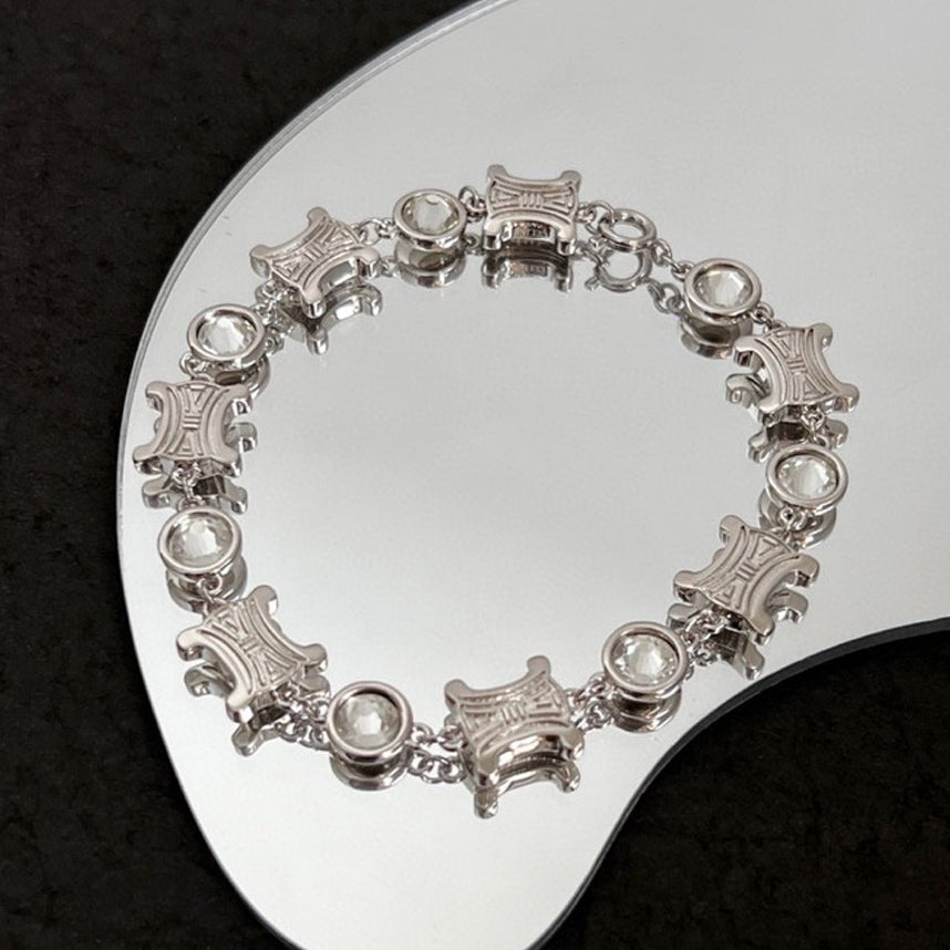 Celine Crystals 18K Gold Bracelet