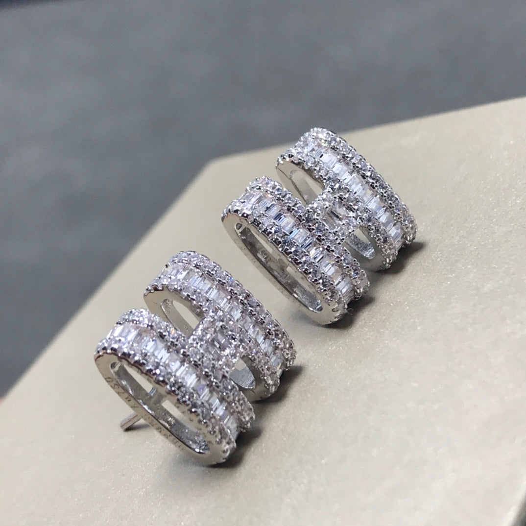 Hermes Pop Diamonds 18K Gold Earrings