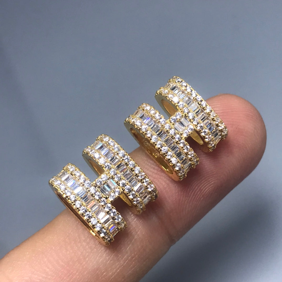 Hermes Pop Diamonds 18K Gold Earrings