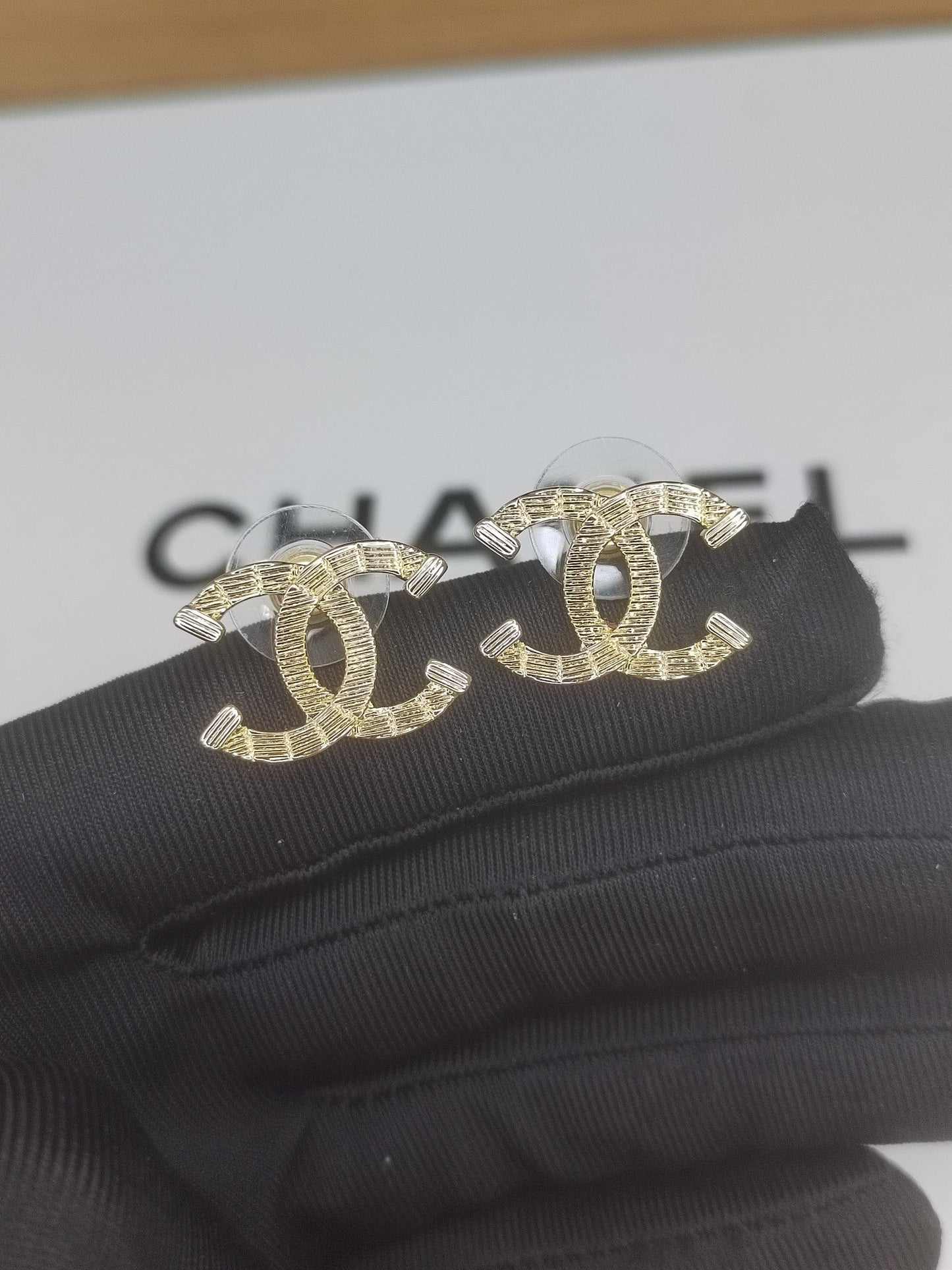Chanel Classic 18K Gold Earrings