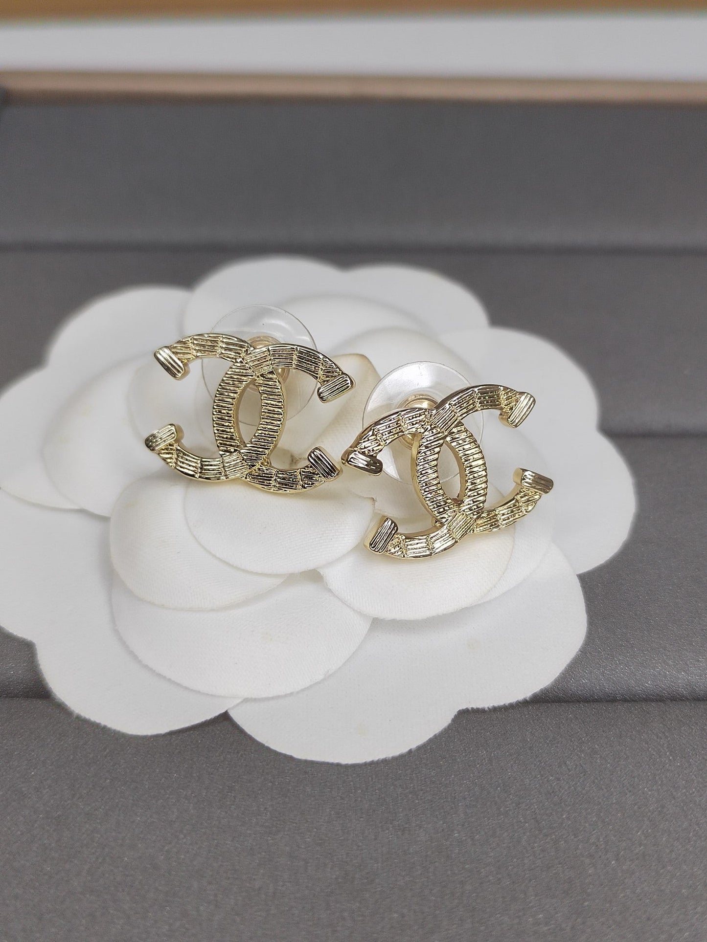 Chanel Classic 18K Gold Earrings