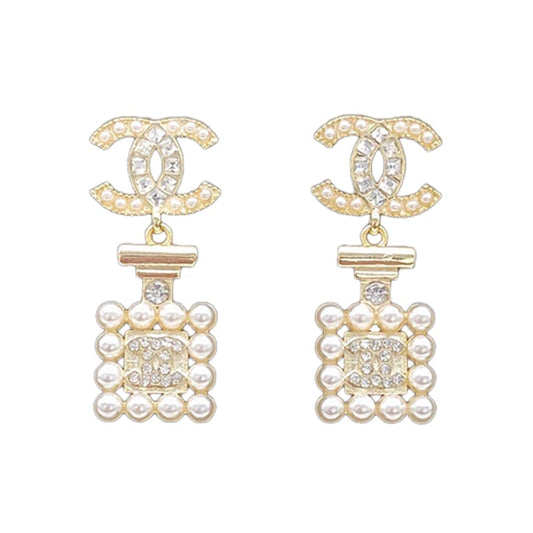 Chanel Pearl Shape 18K Gold Earrings
