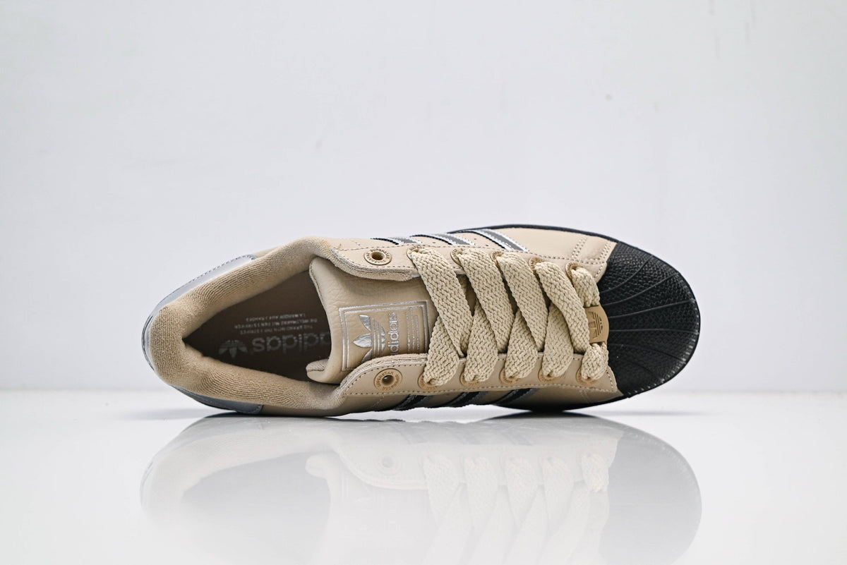 adidas Originals Superstar ¨C Beige Upper with Silver 3-Stripes & Black Shell Toe