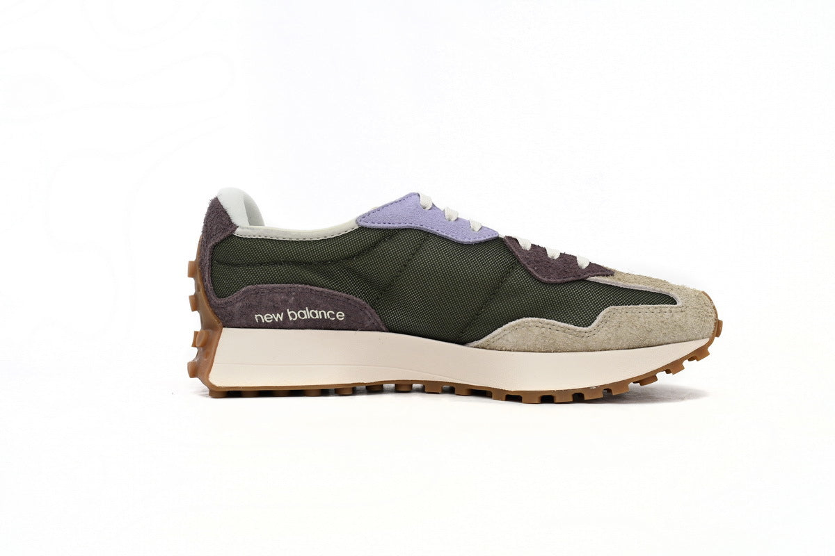 New Balance 327 Olive Beige Purple Women's & Men's Retro Lifestyle Sneakers