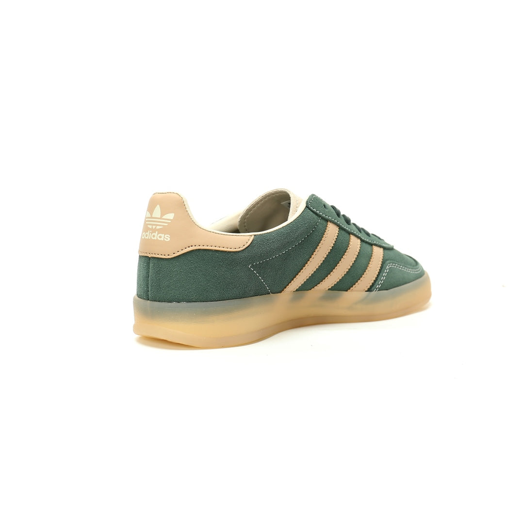 Adidas Originals Gazelle Indoor ¨C Green / Beige Gum Suede Low-Top Sneakers