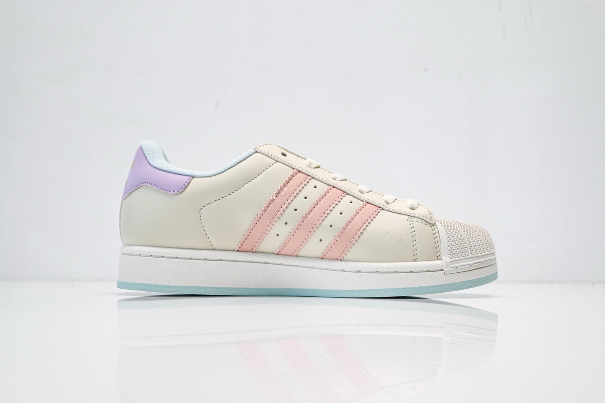 adidas Originals Superstar ¨C Off-White Shell Toe with Pale Yellow, Lavender & Baby Blue Accents