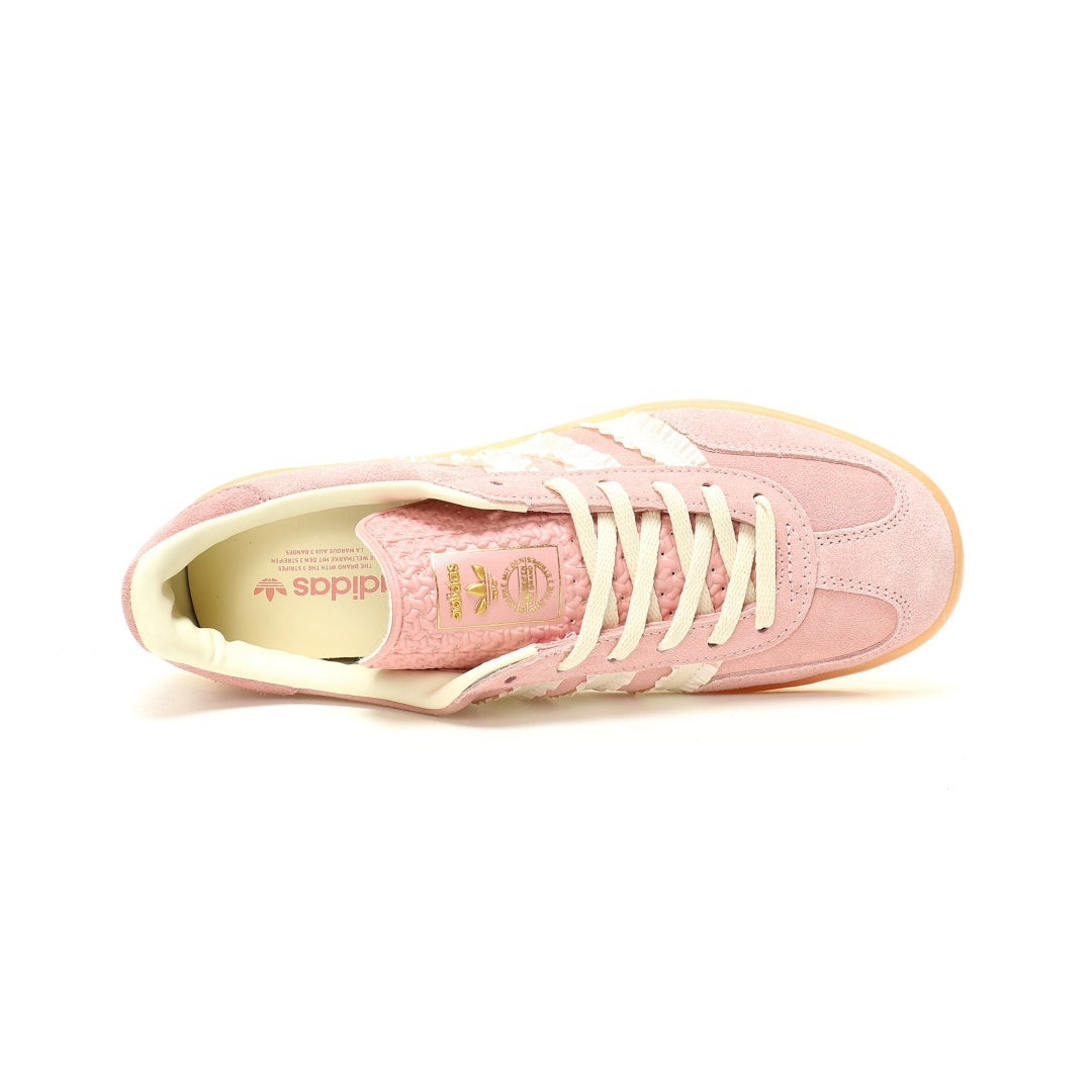 Adidas Originals Gazelle Indoor ¨C Light Pink Ruffle / White Gum Suede Low-Top Sneakers