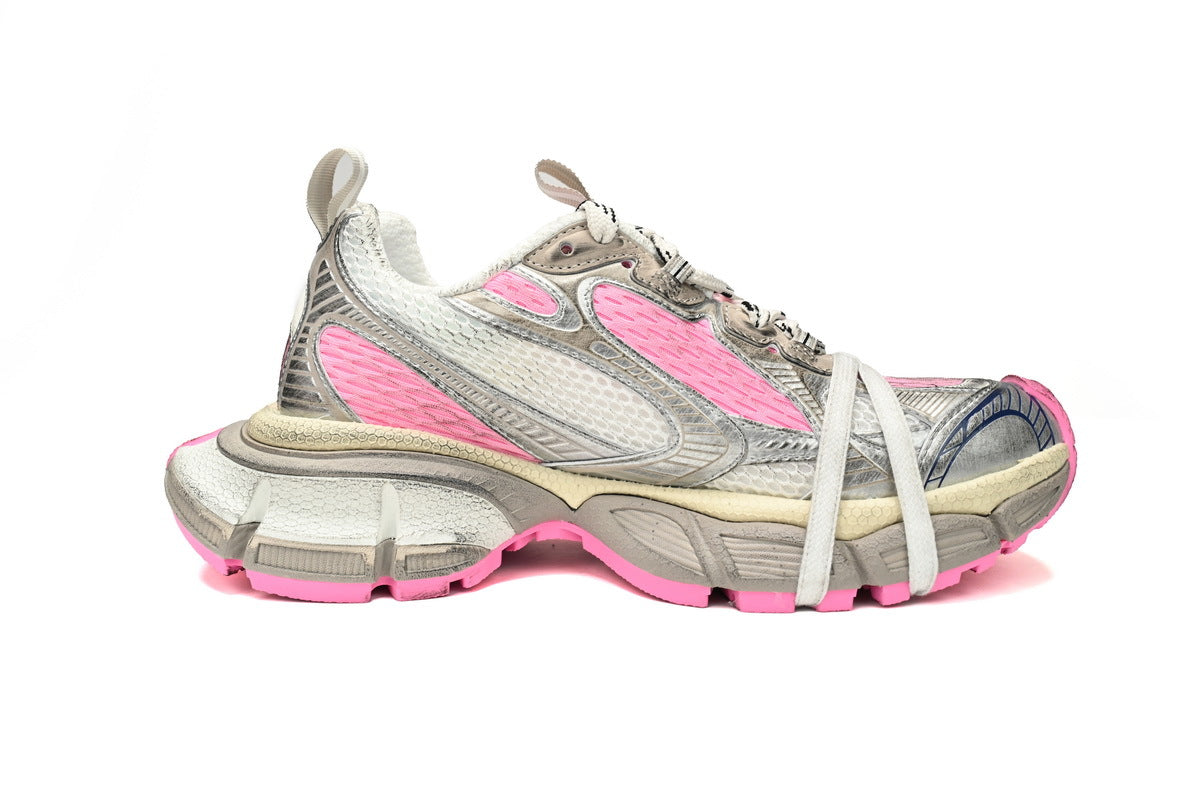 Balenciaga 3XL men's shoes Track Sneaker ¨C Low-Top Chunky Sole balenciaga runners  Off-white pink