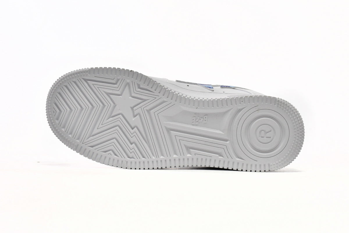 A BATHING APE BAPE STA White & Blue Camo Sneakers | Women's & Men's Skate-Inspired Shoes