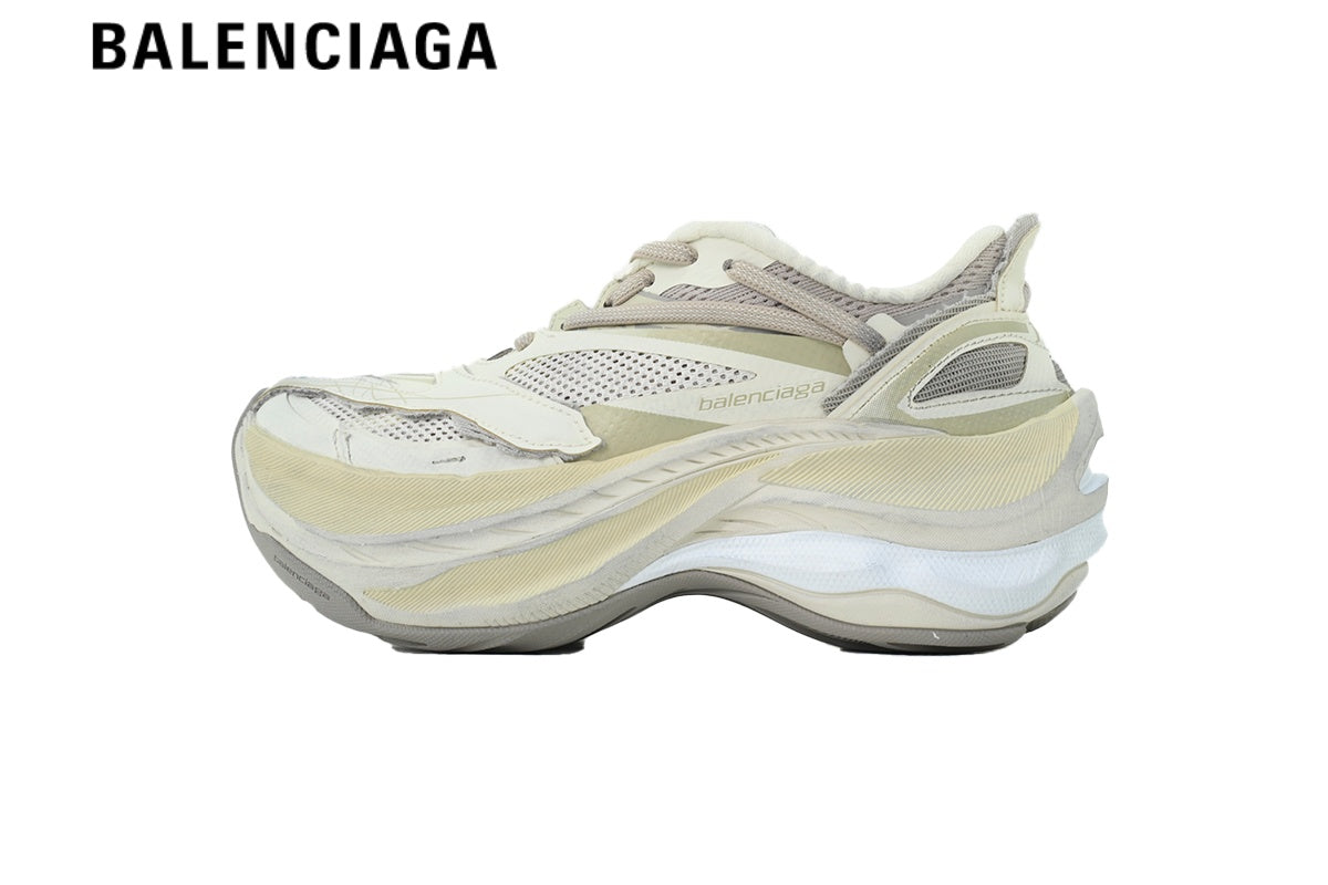 Balenciaga Circuit men's shoes  women sneakers Beige White